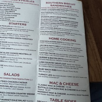 Jacob's Pickles - About to go in on this menu - Comfort Food Near Me - New York, New York Jacob's Pickles - About to go in on this menu - Comfort Food Near Me - New York, New York