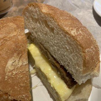 Main Street Caffe - Egg sausage and cheese on a hard roll - Coffee & Tea Near Me - Cheshire, Connecticut