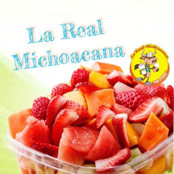 La Real Michoacana - Fresh fruit bowl.. Mango, pineapple, papaya, watermelon, cantaloupe and strawberries - Ice Cream & Frozen Yogurt Near Me - Beaumont, Texas