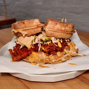 Namkeen - Clucking Waffle Sandwich - Chicken Shop Near Me - Brooklyn, New York