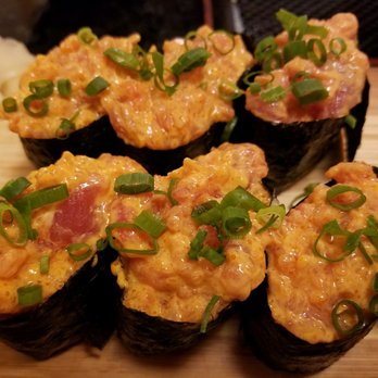Teishoku - 6pc Spicy Ahi nigiri - Japanese Near Me - Honolulu, Hawaii Teishoku - 6pc Spicy Ahi nigiri - Japanese Near Me - Honolulu, Hawaii