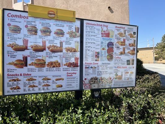 Menu photo 1 Sonic Drive-In Tehachapi, CA