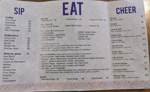 Menu photo 4 Libations 139 Sanford, NC