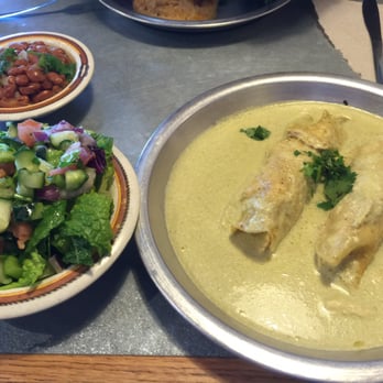 Cowboy Chicken - Enchiladas were really good! Next time I would ask for less sauce though. Ranchero beans were good as well, & side salad was packed. - Southern Near Me - Denton, Texas Cowboy Chicken - Enchiladas were really good! Next time I would ask for less sauce though. Ranchero beans were good as well, & side salad was packed. - Southern Near Me - Denton, Texas