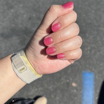 All Seasons Nails & Spa - Pink glitter dip nail powder!!! - Nail Salons Near Me - Redlands, California