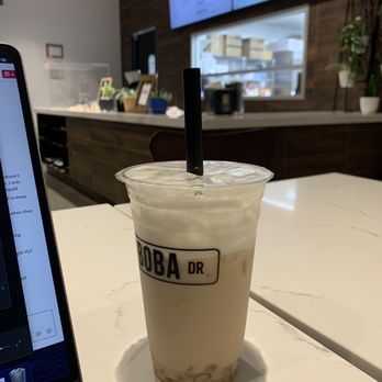 Boba Drive - Bee-Long drink, $6 after topping. Pretty good with 25% sweetness - Bubble Tea Near Me - Sunnyvale, California