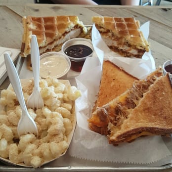 Ms Cheezious - Pulled pork grilled cheese, chicken &waffles grilled cheese & gouda mac and cheese - Sandwiches Near Me - Miami, Florida Ms Cheezious - Pulled pork grilled cheese, chicken &waffles grilled cheese & gouda mac and cheese - Sandwiches Near Me - Miami, Florida