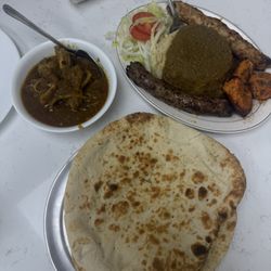 Khan Kabab House - Combo platter , Chicken Karahi, Tandoori Naan