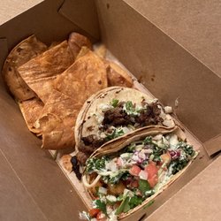Smokey Gringo Taco Bar - Steak taco and shrimp taco! Get the shrimp taco!!
