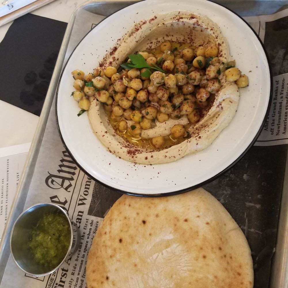 Jaffa - Plain fresh hummus with chickpeas - Mediterranean Near Me - Miami, Florida