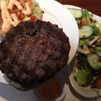 Seasons 52 - Buffalo burger w/salad - New American Near Me - Costa Mesa, California Seasons 52 - Buffalo burger w/salad - New American Near Me - Costa Mesa, California