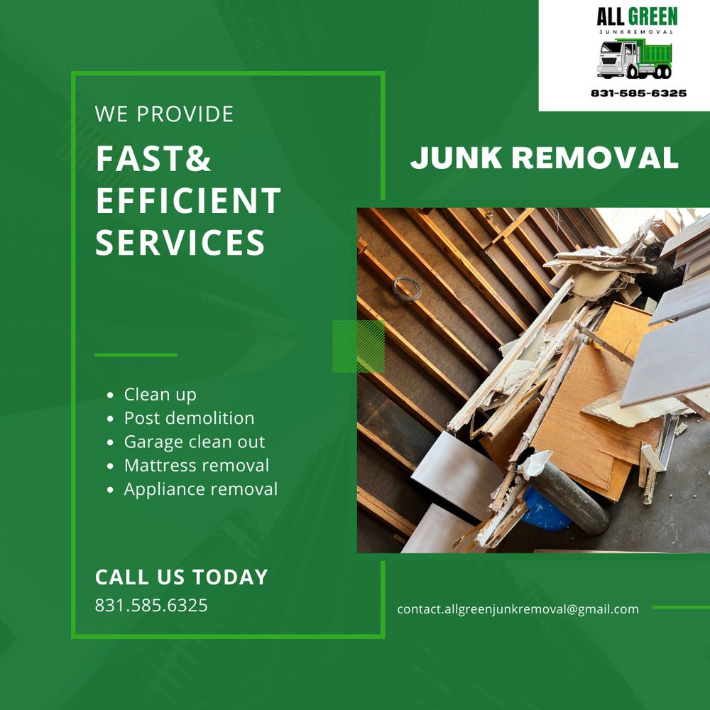 ALL GREEN JUNK REMOVAL Request a Quote Marina, California Junk