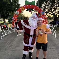 Taking a picture with Santa