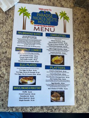 Menu photo 3 Paradise Pancake and Omelet House Myrtle Beach, SC Menu photo 3 Paradise Pancake and Omelet House Myrtle Beach, SC