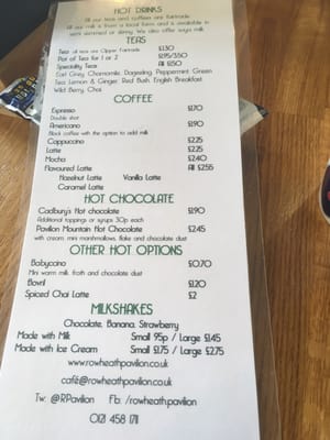 Menu photo 1 Rowheath Pavilion Birmingham, ABE