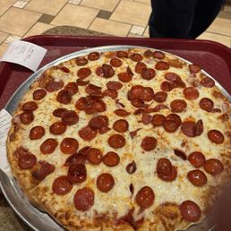 Extra Large pepperoni pizza Extra Large pepperoni pizza