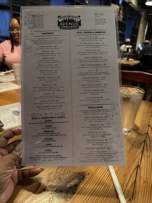 Menu photo 1 Avenue Kitchen & Bar Baltimore, MD Menu photo 1 Avenue Kitchen & Bar Baltimore, MD