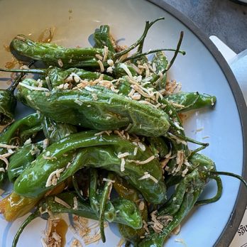 Saint Urban - Shishido peppers with caramel soy and coconut flakes - Wine Bars Near Me - Scottsdale, Arizona Saint Urban - Shishido peppers with caramel soy and coconut flakes - Wine Bars Near Me - Scottsdale, Arizona