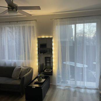 PS Professional Service - Curtain rod installation with hung mirror - Handyman Near Me PS Professional Service - Curtain rod installation with hung mirror - Handyman Near Me