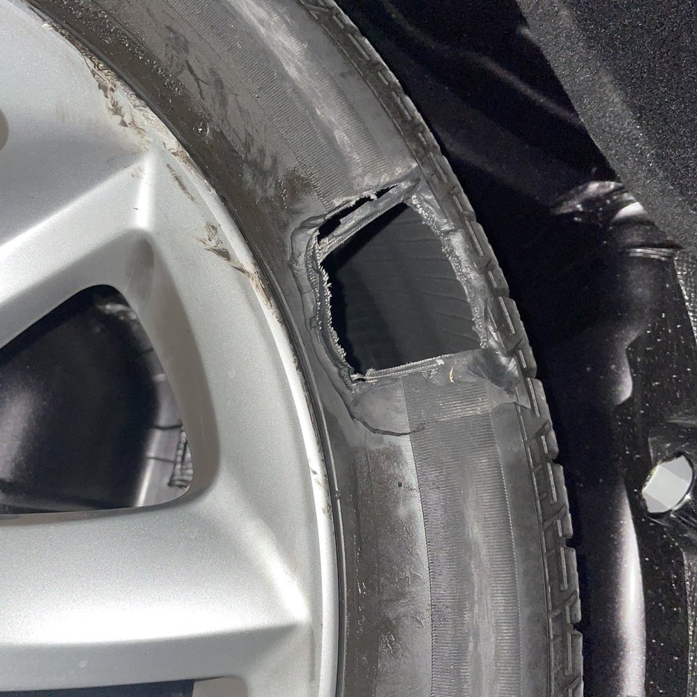 The reason I needed a new tire. The reason I needed a new tire.