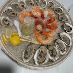 8 Swell Oysters, 8 Mass oysters, and six of the good good shrimp.
