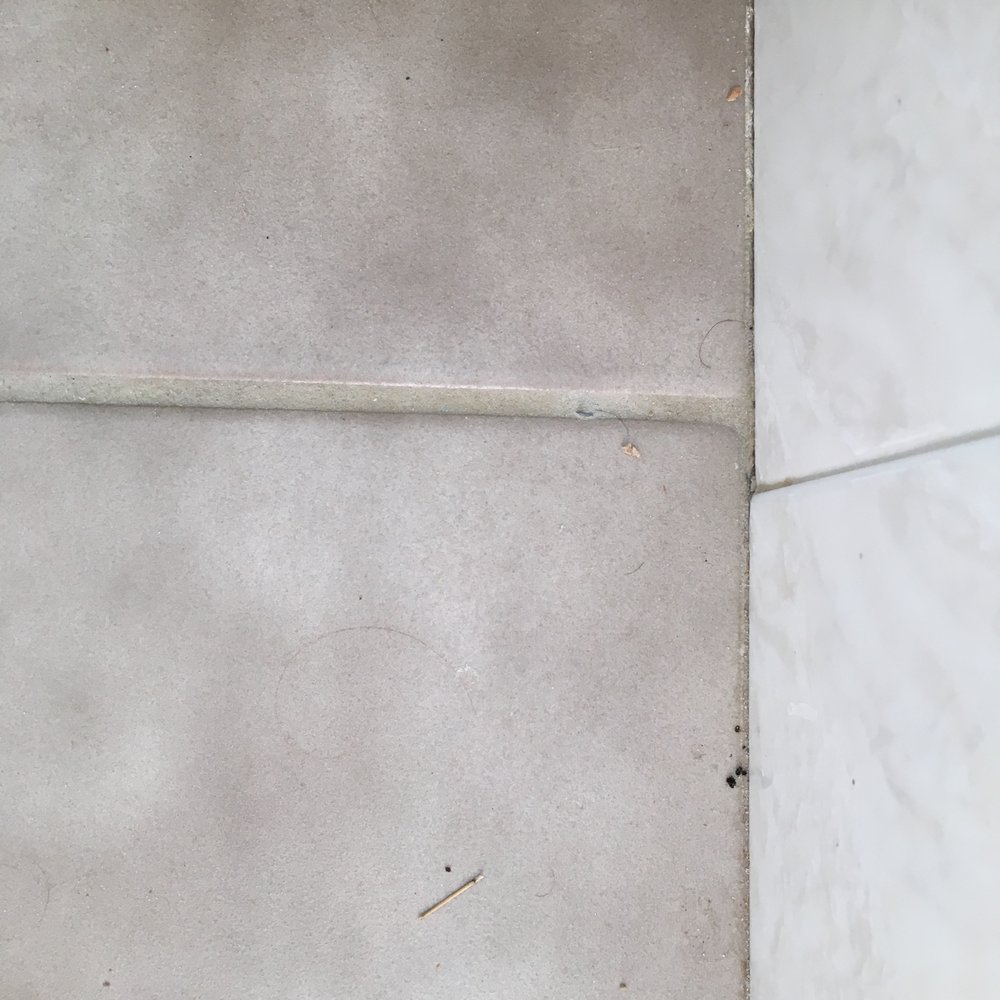 Corolla Classic Vacations - Hair on bathroom floor after second cleaning at PI155 - Vacation Rentals Near Me - Corolla, North Carolina Corolla Classic Vacations - Hair on bathroom floor after second cleaning at PI155 - Vacation Rentals Near Me - Corolla, North Carolina