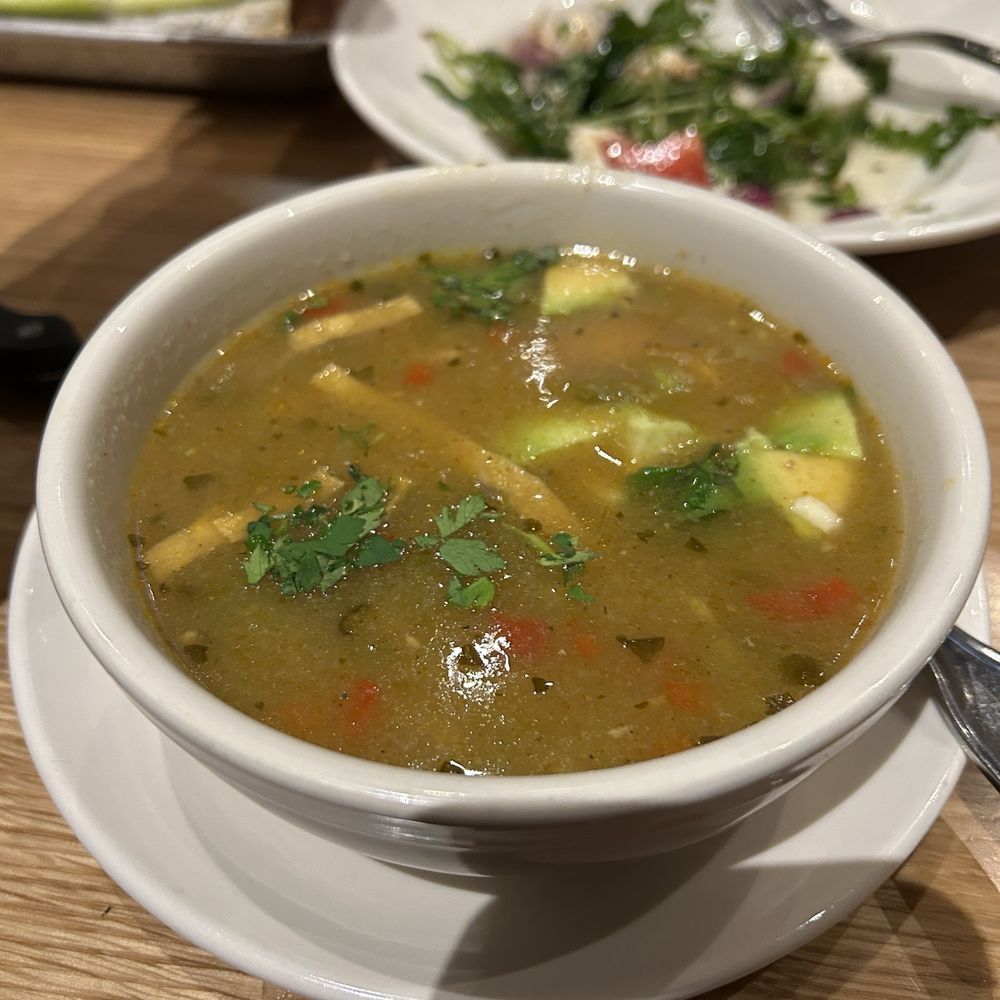 BJ's Restaurant & Brewhouse - Green chile Chicken Tortilla Soup - Pizza Near Me - Brea, California BJ's Restaurant & Brewhouse - Green chile Chicken Tortilla Soup - Pizza Near Me - Brea, California