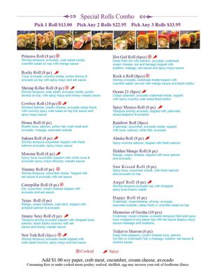 Menu photo 5 Tokyo Harbor Plano, TX