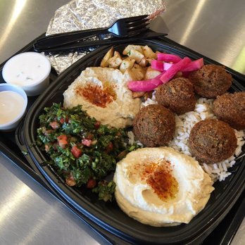 Shawarma Mediterranean Grill - Veggie plate with 2 extra falafels - Mediterranean Near Me - Centennial, Colorado Shawarma Mediterranean Grill - Veggie plate with 2 extra falafels - Mediterranean Near Me - Centennial, Colorado