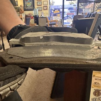 The Do It All Mobile Mechanic - My worn out breaks compared to new break pad - Motorcycle Repair Near Me - Roseville, California