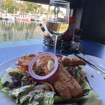 Boston Sail Loft - Fried fish and green salad - Bars Near Me - Boston, Massachusetts
