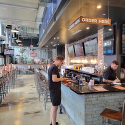 Sly Fox PGH Highline Brewery & Pub - Big bar and brew tanks