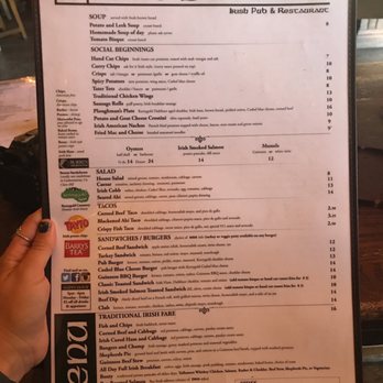 The Auld Dubliner - Food menu - Irish Near Me - Long Beach, California