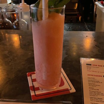Red 36 - Daiquiri champagne drink - Seafood Near Me - Mystic, Connecticut Red 36 - Daiquiri champagne drink - Seafood Near Me - Mystic, Connecticut