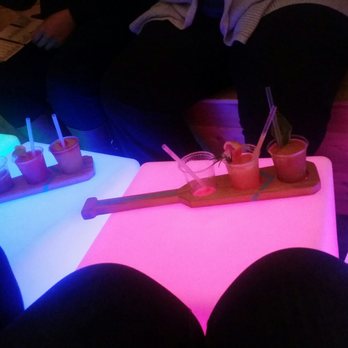 Narwhal's Crafted - Cool light up cube tables in the patio - Cocktail Bars Near Me - Saint Louis, Missouri
