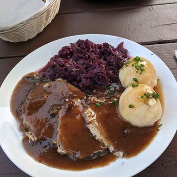 Siegfried's Restaurant - Sauerbraten, red cabbage and dumplings - German Near Me - Sarasota, Florida