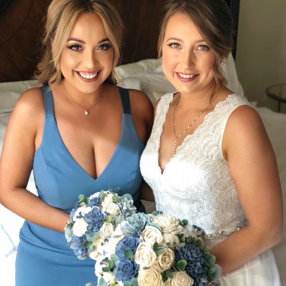 The GloJob Sunless Tanning - Me and one of my bridesmaids lookin' tan and ready to walk down the aisle. - Spray Tanning Near Me
