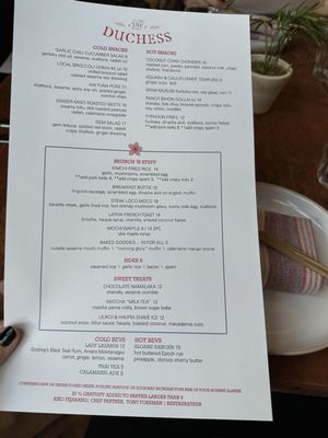 Menu photo 8 The Duchess Baltimore, MD Menu photo 8 The Duchess Baltimore, MD