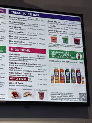 Menu photo 3 Vitality Bowls Castro Valley, CA