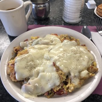 Sharon's Place - Frittata with onions n peppers n ham.  Very big portion - Breakfast & Brunch Near Me - Scranton, Pennsylvania