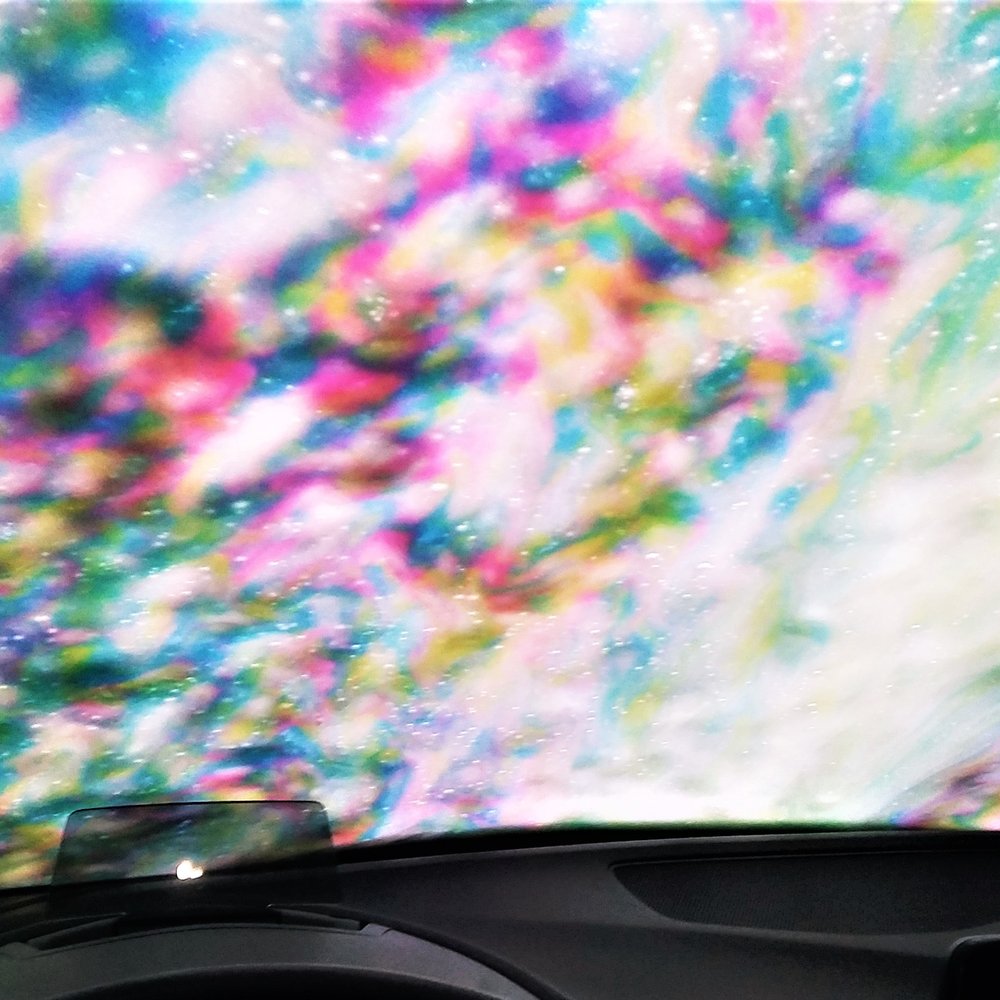 Captain's Log: We continue on our journey through the Mutara Nebula... Actually, it's a shot of my windshield as it's covered in soap! Captain's Log: We continue on our journey through the Mutara Nebula... Actually, it's a shot of my windshield as it's covered in soap!