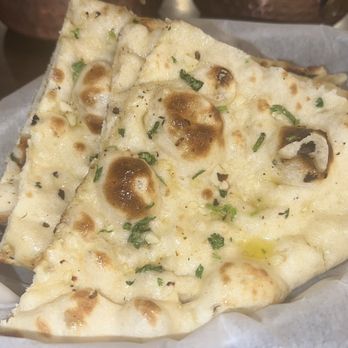 5 Star Indian Cuisine - Garlic Naan - Indian Near Me - Indianapolis, Indiana