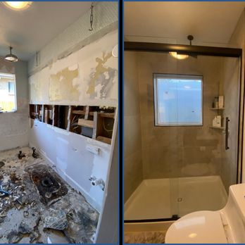 First Quality Construction - Bathroom - during demolition and after - General Contractors Near Me - Bowman, North Dakota First Quality Construction - Bathroom - during demolition and after - General Contractors Near Me - Bowman, North Dakota