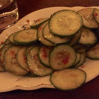 Kings Co Imperial - Szechuan Cucumbers with Hot Bean, Sesame & Chili Oil - Dim Sum Near Me - Brooklyn, New York Kings Co Imperial - Szechuan Cucumbers with Hot Bean, Sesame & Chili Oil - Dim Sum Near Me - Brooklyn, New York