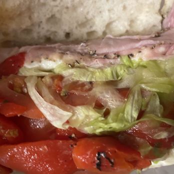 V & T Salumeria - Special sandwich. Peppered ham, mozzarella, roasted red pepper, lettuce and tomato. - Delis Near Me - Hackensack, New Jersey V & T Salumeria - Special sandwich. Peppered ham, mozzarella, roasted red pepper, lettuce and tomato. - Delis Near Me - Hackensack, New Jersey