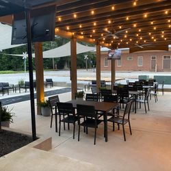 The Southern Ox Axe Throwing - Plenty of outdoor seating and 3 different TV's to watch the game
