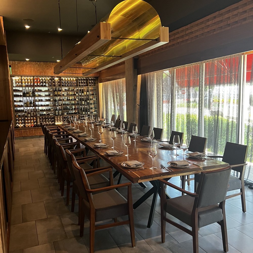 Don Artemio - Private dining room with see thru to the main dining room wine storage - Mexican Near Me - Fort Worth, Texas
