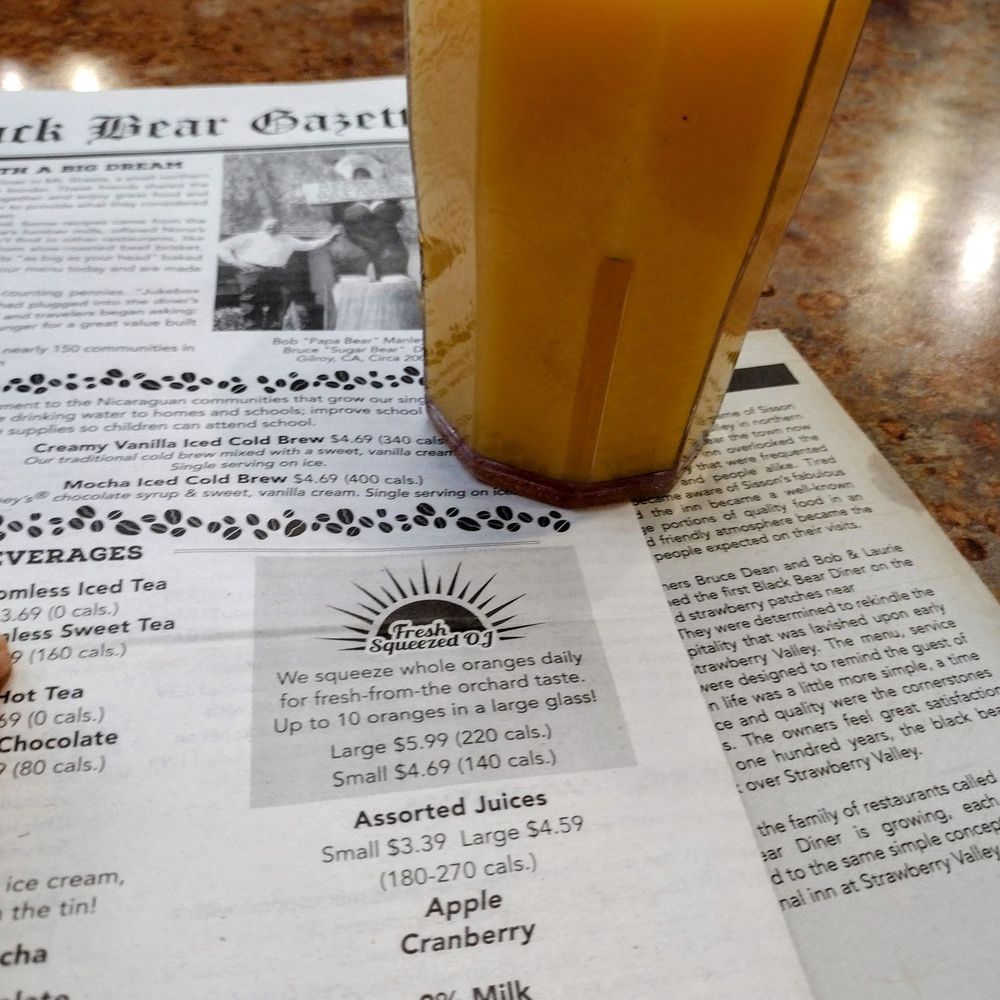 Black Bear Diner Sparks - Freshly squeezed OJ - American Near Me - Sparks, Nevada Black Bear Diner Sparks - Freshly squeezed OJ - American Near Me - Sparks, Nevada