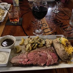 10 oz Signature Prime Rib with the works baked potato!