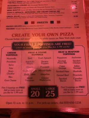 Menu photo 7 Vinny McGuire's Destin, FL Menu photo 7 Vinny McGuire's Destin, FL